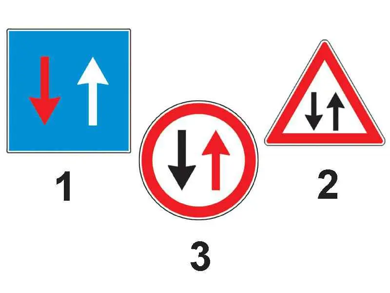 Imagine întrebare examen auto: Care dintre indicatoare conferă prioritatea de trecere?