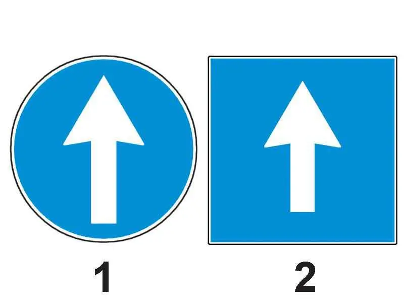 Imagine întrebare examen auto: Ce indicator arată că circulația se desfășoară într-un singur sens?