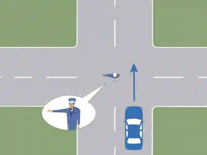 Imagine întrebare examen auto: Cum veți proceda la semnalul polițistului, atunci când conduceți autoturismul din imagine?