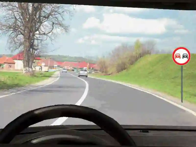 Imagine întrebare examen auto: Ce vehicule aveți permisiunea de a depăși în situația dată?