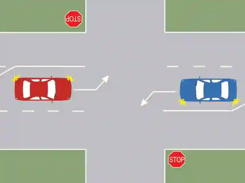 Imagine întrebare examen auto: Pentru a vira la stânga: