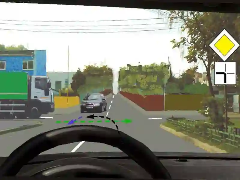 Imagine întrebare examen auto: Cum veți proceda în situația dată?
