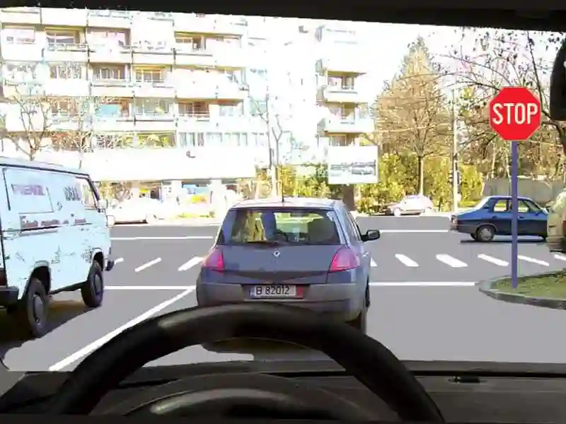 Imagine întrebare examen auto: În situația dată, aveți obligația: