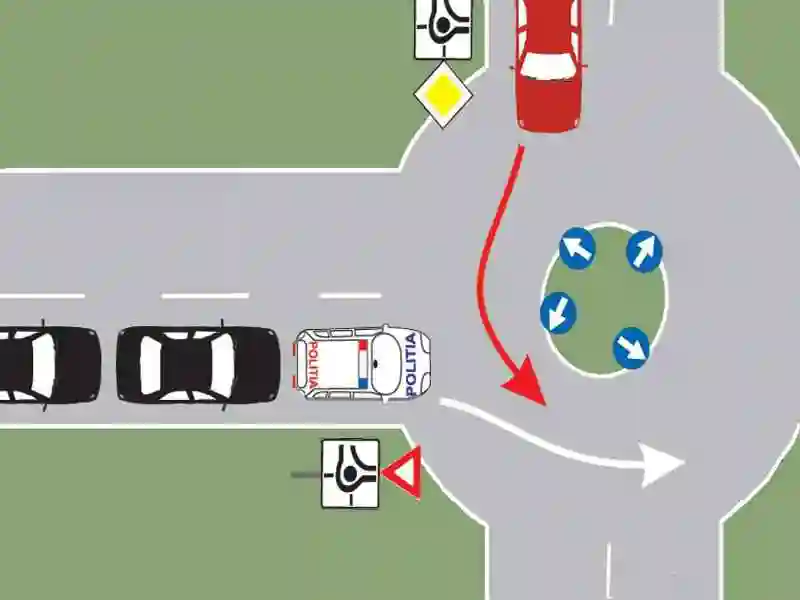 Imagine întrebare examen auto: Cum procedați dacă vă aflați în autoturismul roșu și observați că de