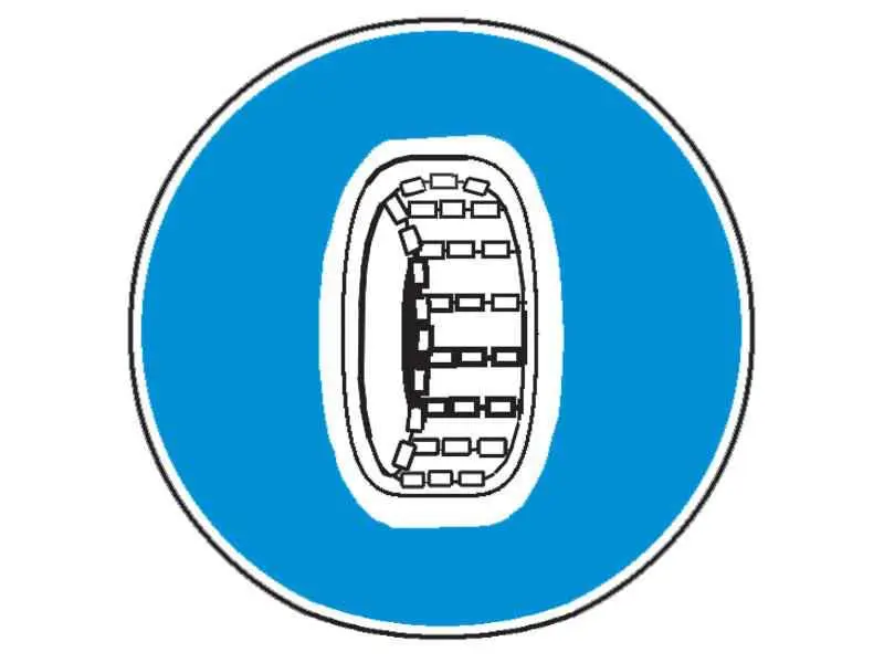 Imagine întrebare examen auto: Ce obligații aveți la întâlnirea acestui indicator?