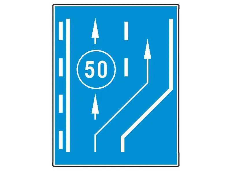 Imagine întrebare examen auto: La întâlnirea indicatorului, pe ce bandă trebuie să fie condus autobuzul?