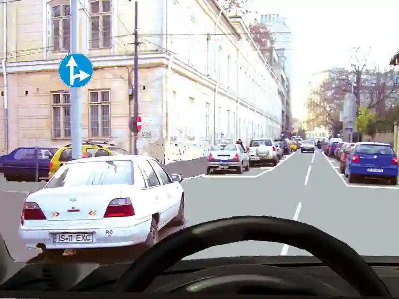 Imagine întrebare examen auto: Indicatorul vă obligă:
