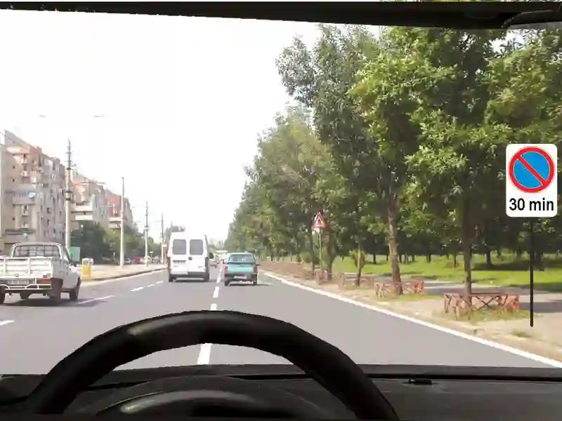 Imagine întrebare examen auto: Semnificația indicatorului și a panoului adițional este: