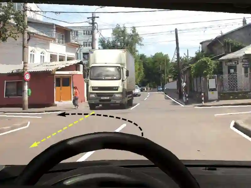 Imagine întrebare examen auto: Cum procedați corect în această situație?