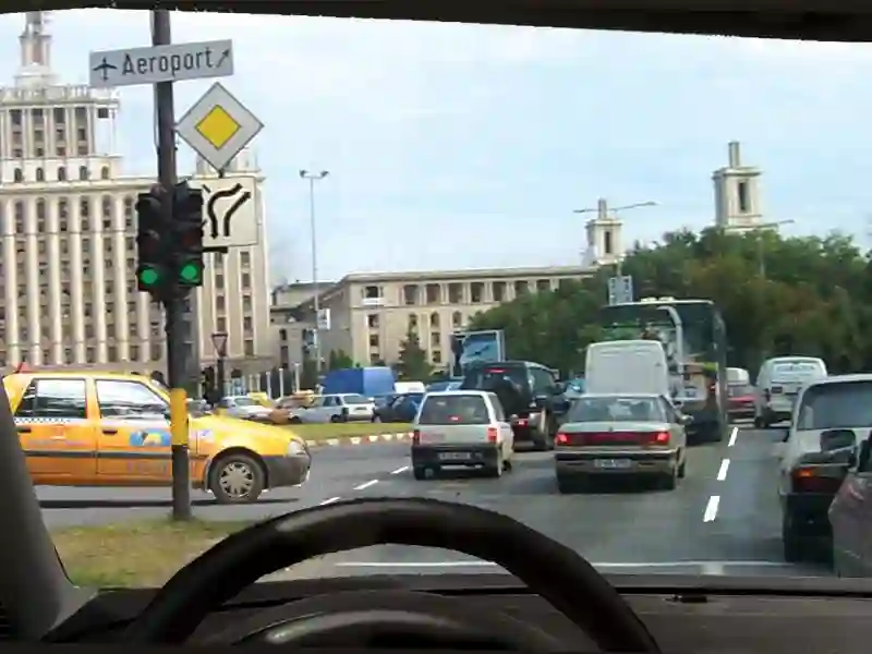 Imagine întrebare examen auto: Vă puteți apropia de vehiculul din față?