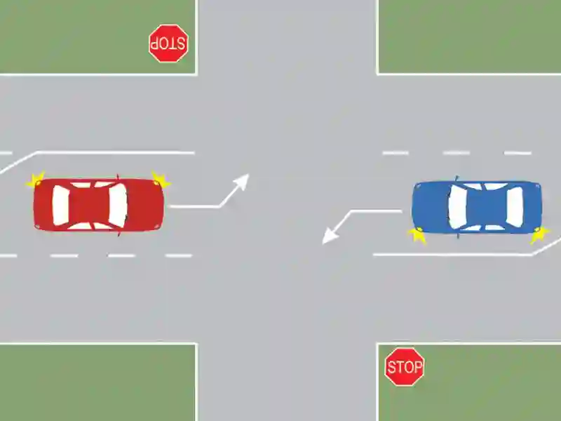 Imagine întrebare examen auto: Pentru a vira la stânga: