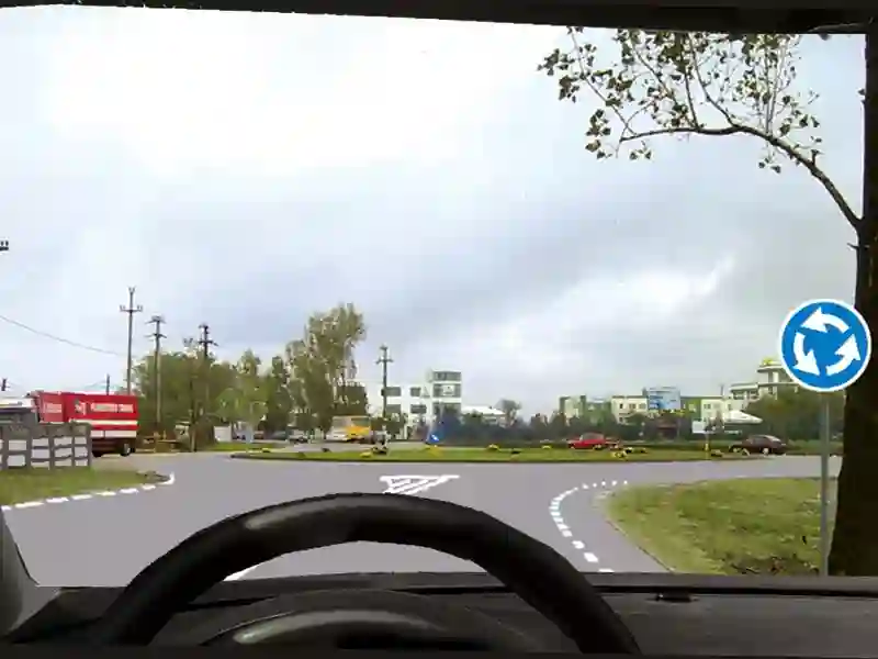 Imagine întrebare examen auto: Cum trebuie să procedați la întâlnirea indicatorului?